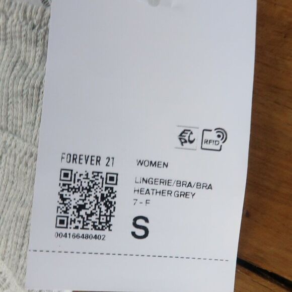 FOREVER 21 LINGERIE BUNDLE TWO BRALETTES PINK & GREY SIZE SMALL NWT - Picture 10 of 14